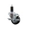 Service Caster 3.5'' Black Poly Swivel 1-1/4'' Expanding Stem Caster with Brake SCC-EX20S3514-PPUB-BLK-TLB-114 - alternate 1
